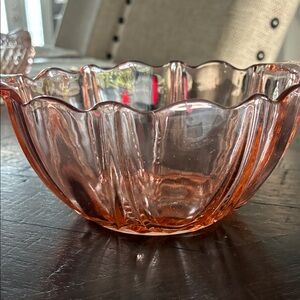 Elegant Pink Glass Bowl